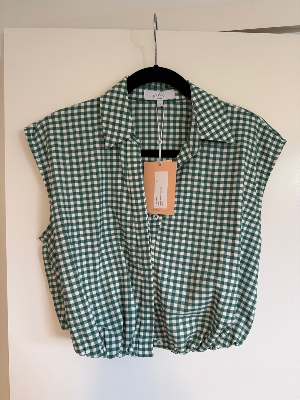 Pearl by Lela Rose Stretch Plaid Sleeveless Top